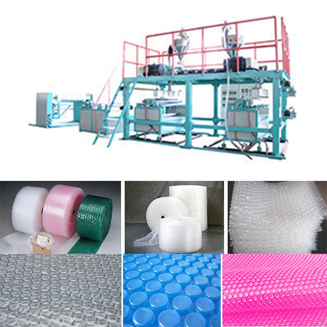PE two-layer to five-layer composite air cushion film equipment