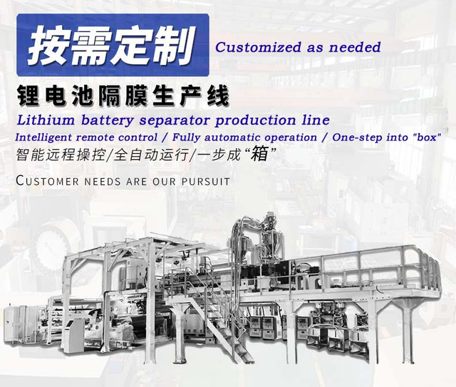 PP/PE Three-layer Co-extruded Lithium Battery Separator Casting And Stretching Production Line