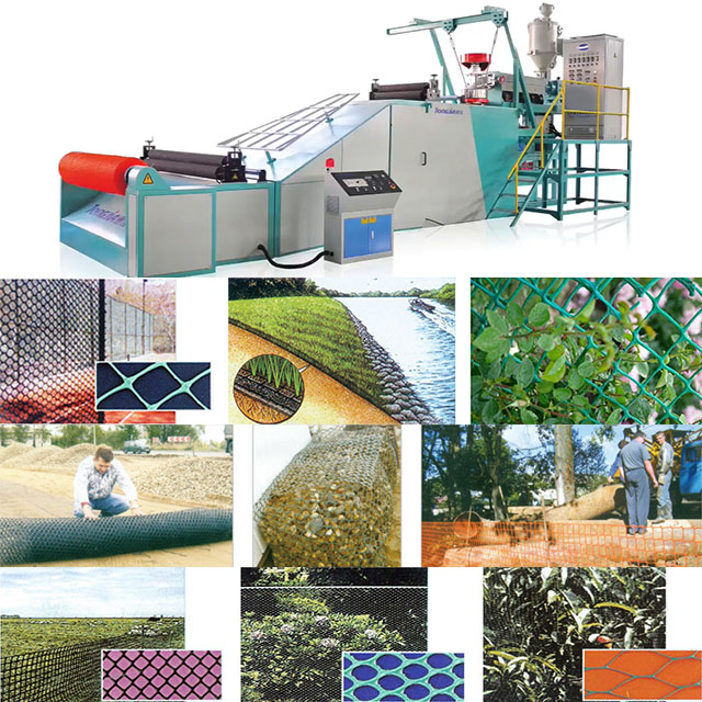 PE Plastic Hard Flat Net And Geonet Production Line