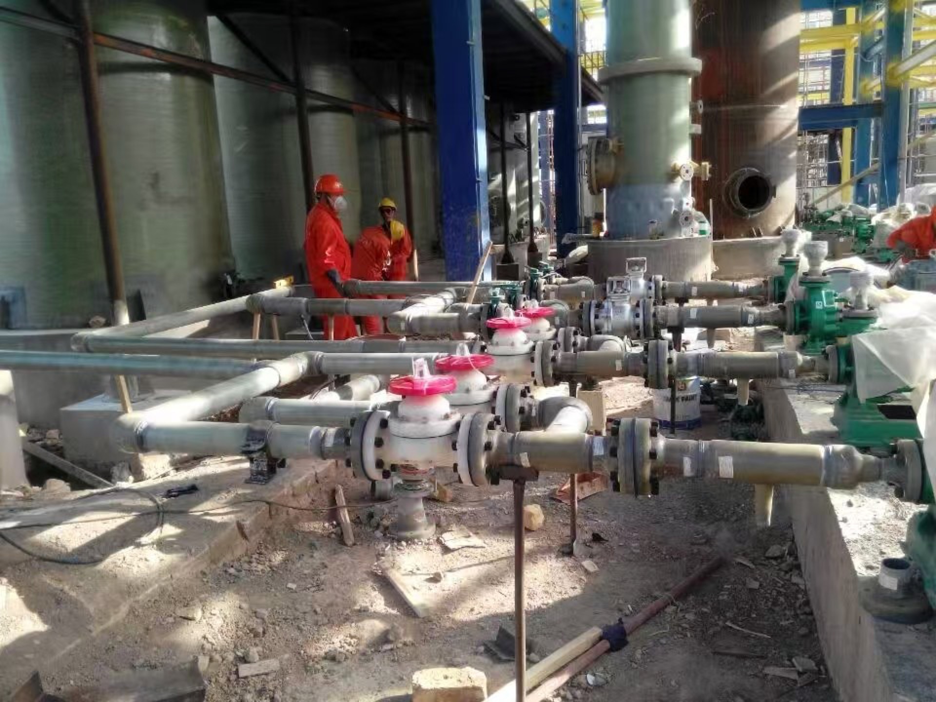 Piping system for Egypt soda ash production line